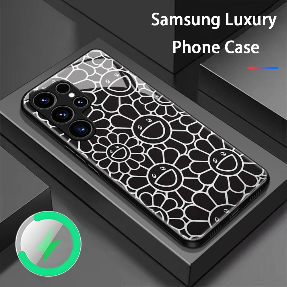 Magnetic Phone Case - ひまわり日本絵画M-村上隆風スマホケース サムスンS26 S25 S24 S23 S22
