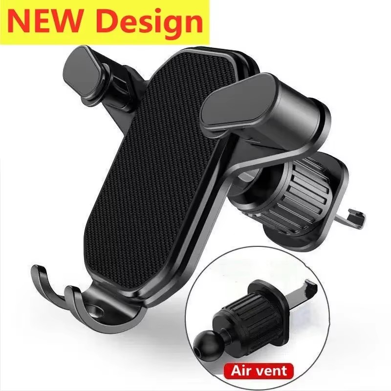 Car Mount Phone - ユニバーサルカーフックベースフォンホルダー 重力式モバイルスタンド GPSサポート オートエアコン吹き出し口マウント iPhone 16