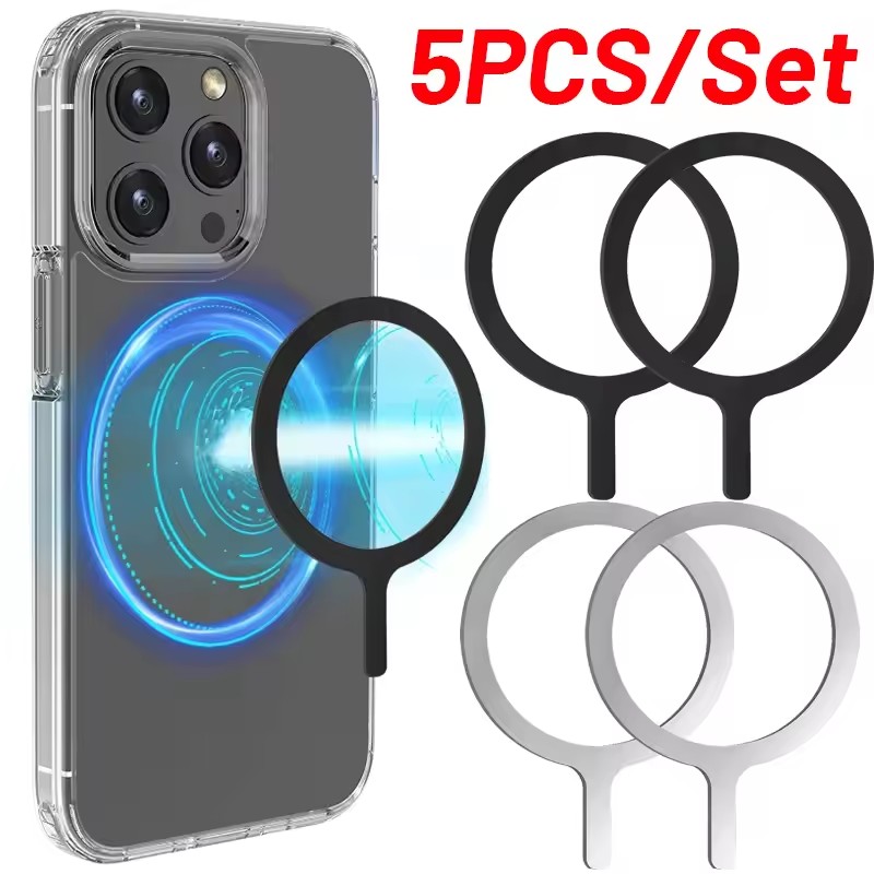 Car Mount Phone - 5-1個入りステッカーリング Magsafeワイヤレス充電用 iPhone 15 16 17