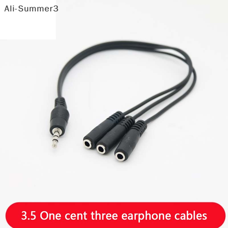 3.5mm 3ウェイポートAUXマルチヘッドホンイヤホンオー - Earphone Splitter Jack のレビューと価格