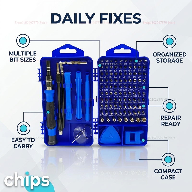 115 in 1多機能ドライバーセット、コンピューター、電話 - Phone Accessories And Repairs のレビューと価格