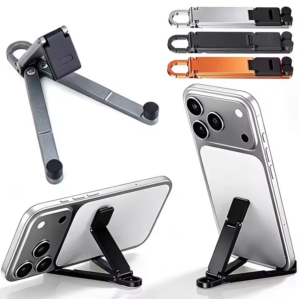 折りたたみ式キーチェーン型スマホスタンド 多角度調整可能 軽 - Phone Accessories Keychain のレビューと価格