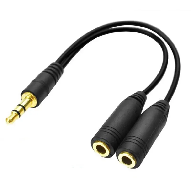 ヘッドフォン スプリッター、3.5 mm 延長ケーブル オー - Earphone Splitter Jack のレビューと価格