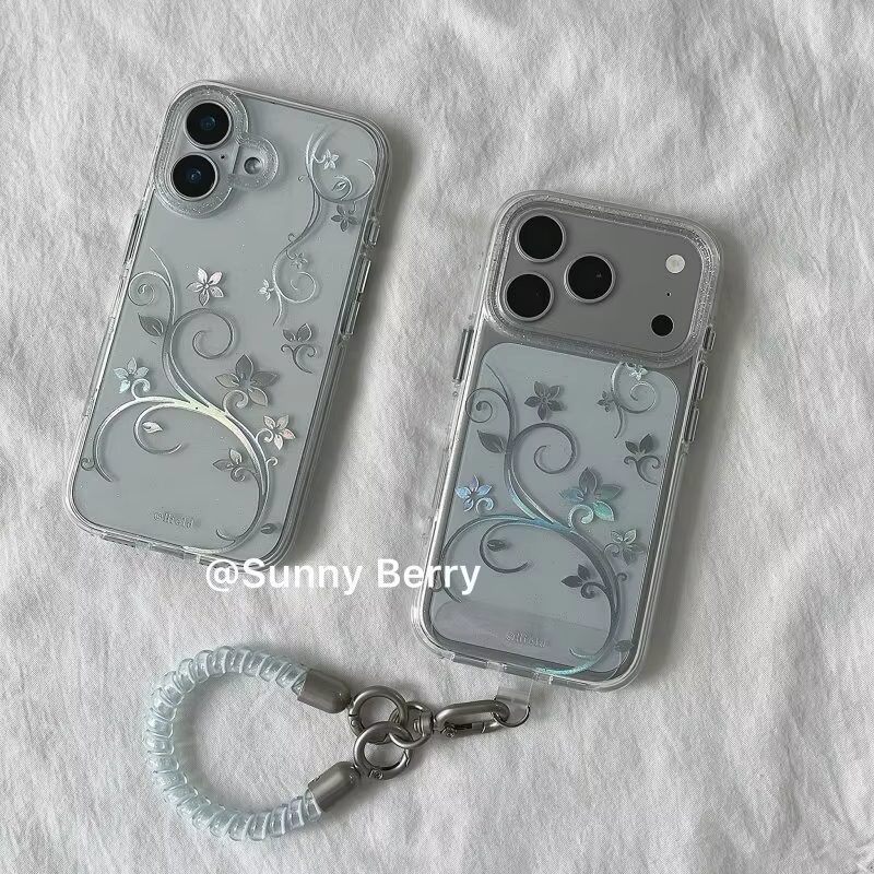 ファッションシンプルな花柄Y2Kグリッターフォンケース iP - Magnetic Phone Case のレビューと価格