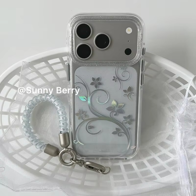 ファッションシンプルな花柄Y2Kグリッターフォンケース iP - Magnetic Phone Case のレビューと価格
