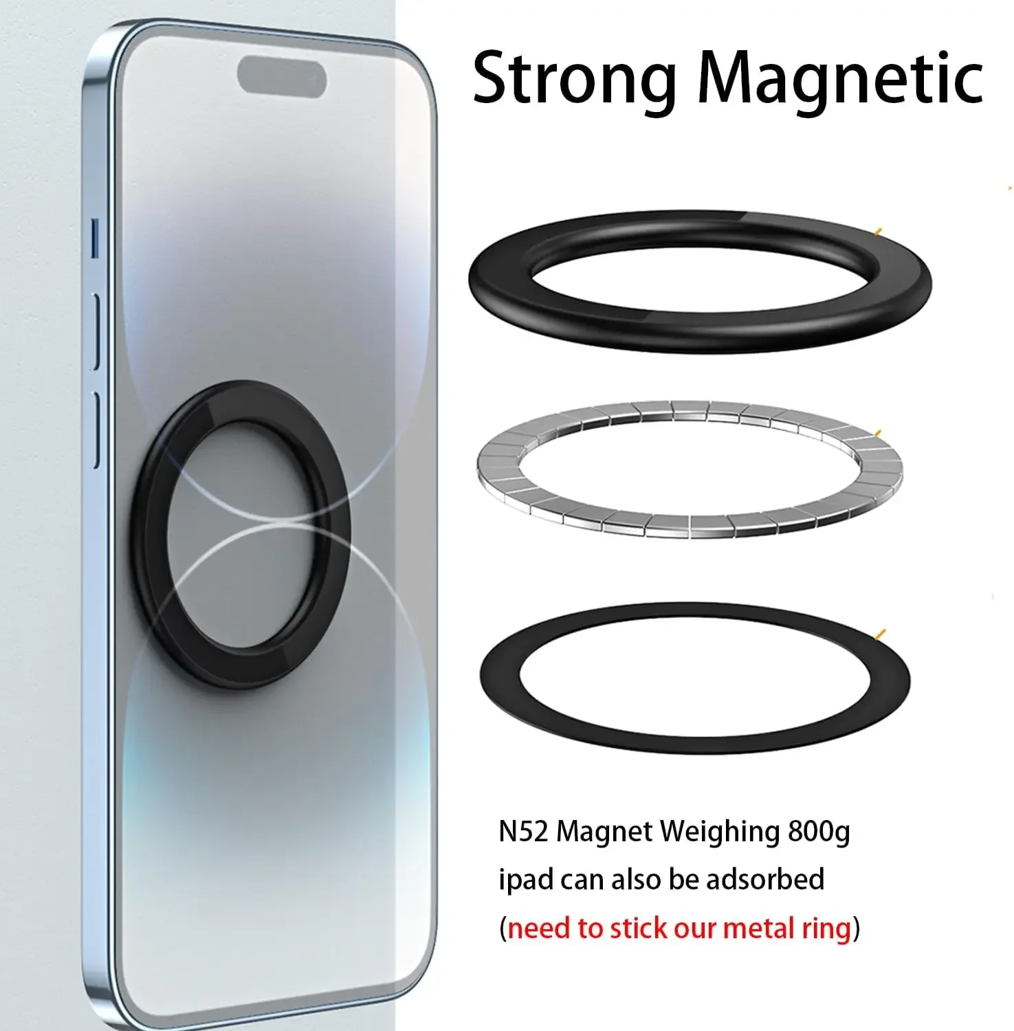 MagSafe対応 磁気リングホルダー 強力マグネット 携帯 - Car Mount Phone のレビューと価格