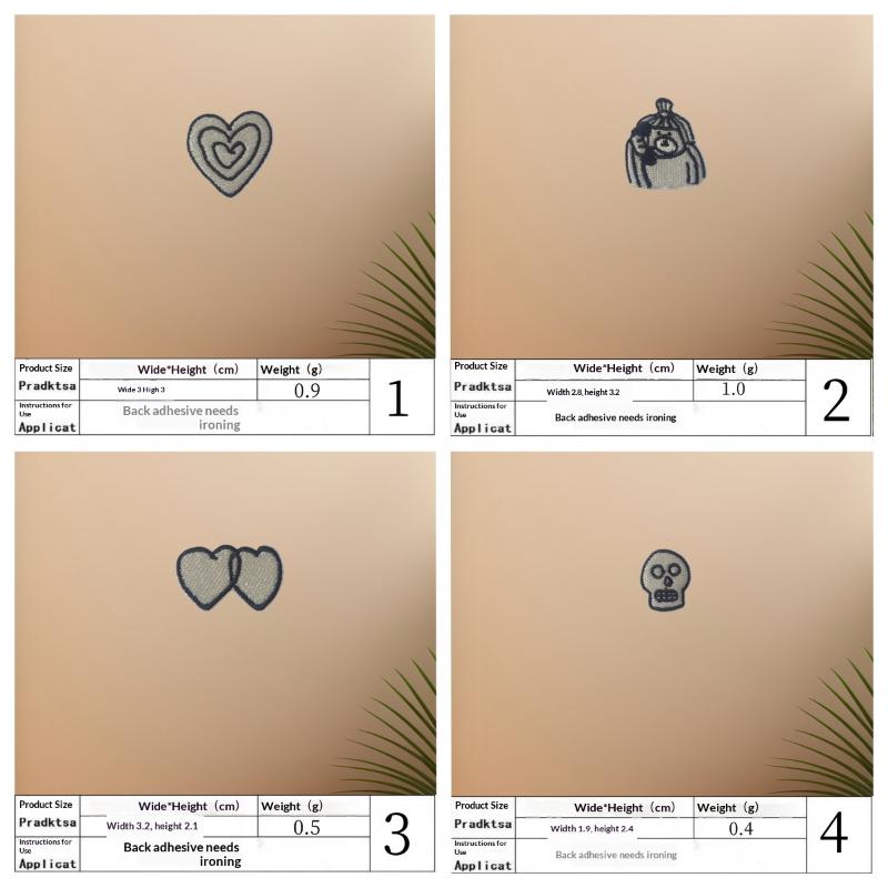 1 セットハート猫の頭蓋骨鳥刺繍パッチ衣類帽子バッグ靴修理材 - Phone Accessories And Repairs のレビューと価格