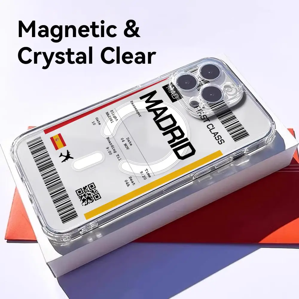 旅行用飛行機チケット スペイン柄 iPhone 17 16  - Magnetic Phone Case のレビューと価格