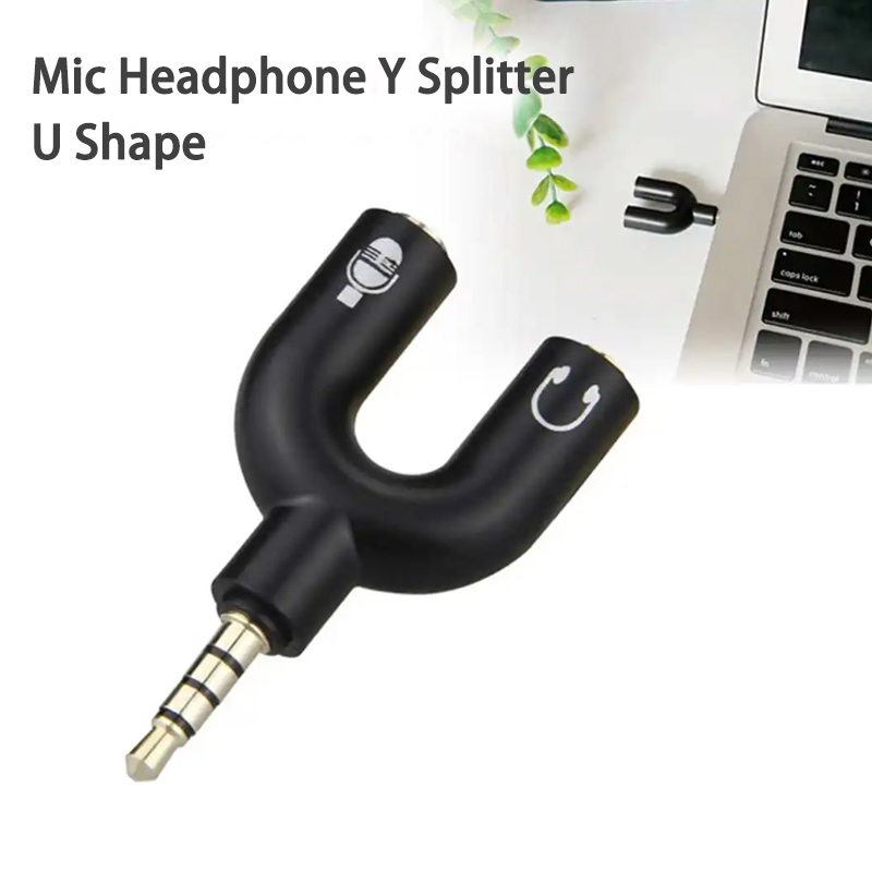3.5mm ヘッドフォン スプリッター マイク アダプター  - Earphone Splitter Jack のレビューと価格
