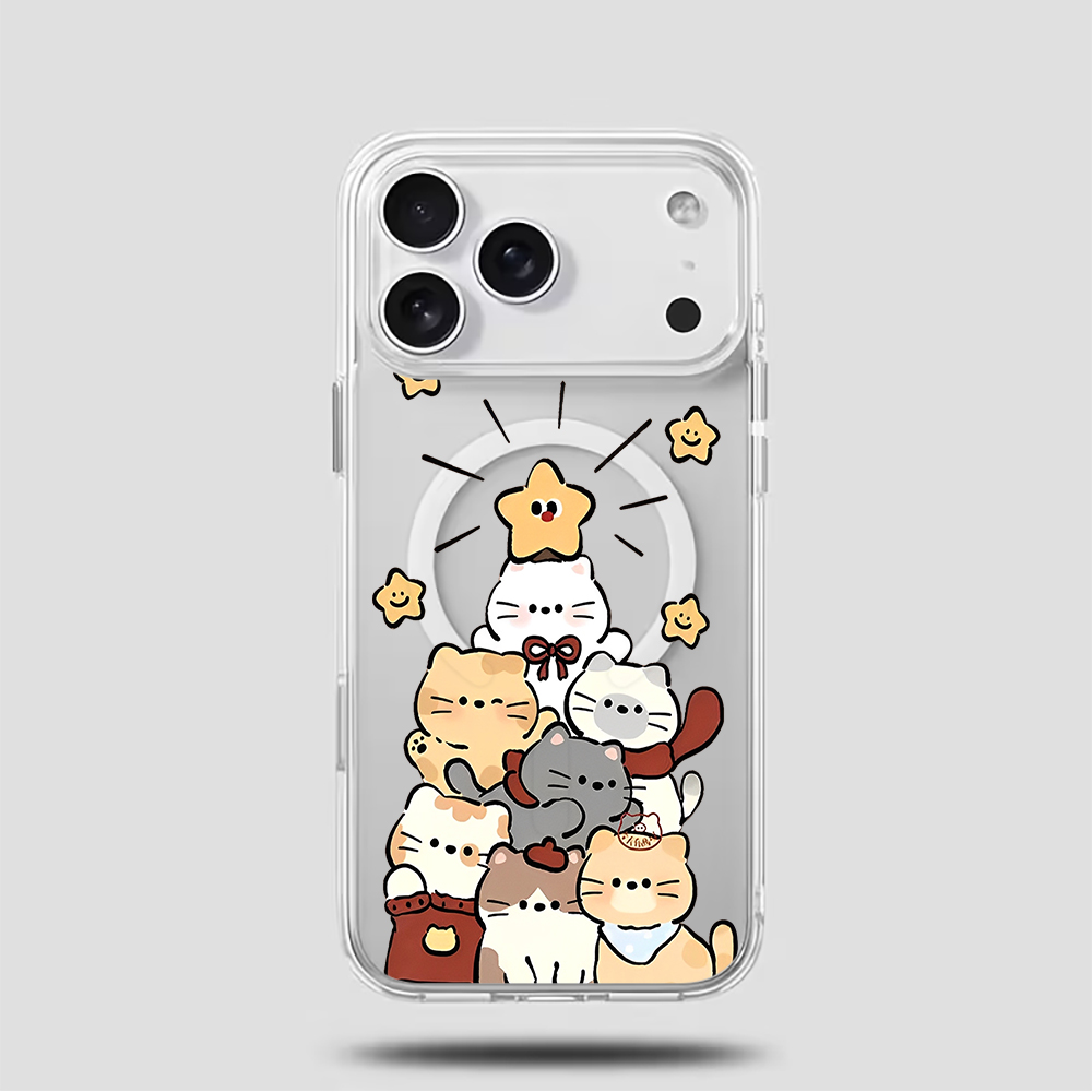 可愛い漫画風子猫プリント対応iPhoneケース iPhone - Magnetic Phone Case のレビューと価格